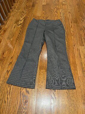 Tribal Petite Medium Plaid Pull-On Flare Pants Brown Black
